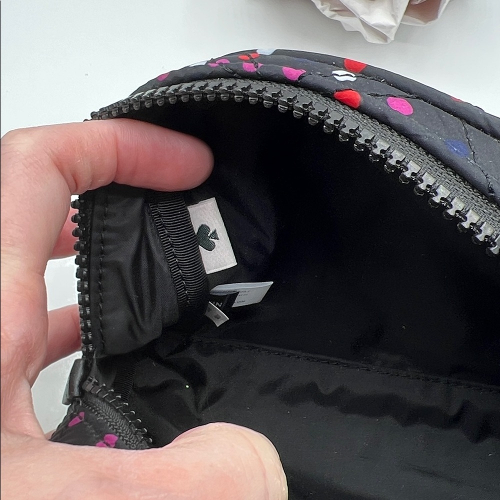 Kate Spade Black Quilted Cosmetic Bag with Polka Dots - Picture 7 of 7